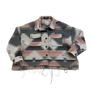 Pinch Me Cropped Aztec Jacket Size L